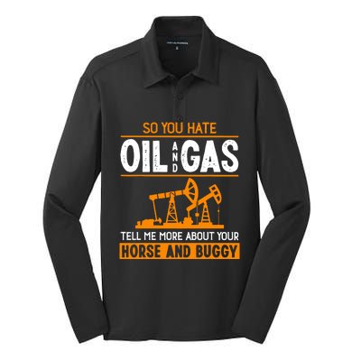 Roughneck Oil Rig Worker Driller Silk Touch Performance Long Sleeve Polo