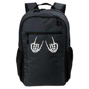 Rock On Rock Star Skeleton Hands Rocker Spooky Halloween Cool Gift Daily Commute Backpack