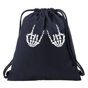 Rock On Rock Star Skeleton Hands Rocker Spooky Halloween Cool Gift Drawstring Bag