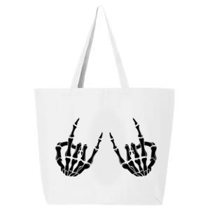 Rock On Rock Star Skeleton Hands Rocker Spooky Halloween Cool Gift 25L Jumbo Tote