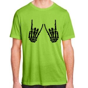 Rock On Rock Star Skeleton Hands Trendy Halloween Skeleton Gift Adult ChromaSoft Performance T-Shirt