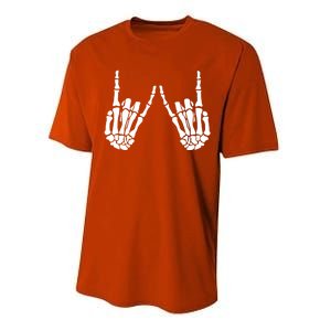 Rock On Rock Star Skeleton Hands Trendy Halloween Skeleton Gift Performance Sprint T-Shirt