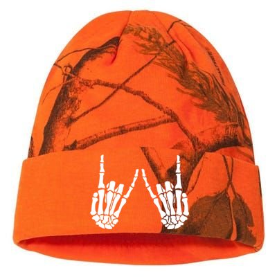 Rock On Rock Star Skeleton Hands Trendy Halloween Skeleton Gift Kati Licensed 12" Camo Beanie