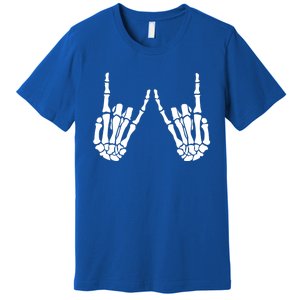 Rock On Rock Star Skeleton Hands Trendy Halloween Skeleton Gift Premium T-Shirt