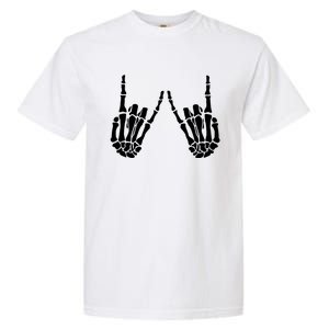 Rock On Rock Star Skeleton Hands Trendy Halloween Skeleton Gift Garment-Dyed Heavyweight T-Shirt