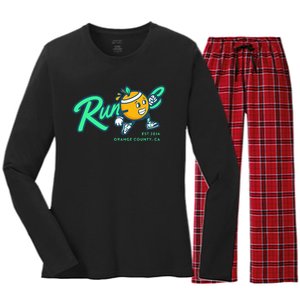 Run Oc Women's Long Sleeve Flannel Pajama Set 