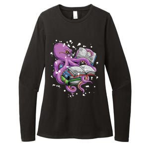 Reading Octopus Womens CVC Long Sleeve Shirt