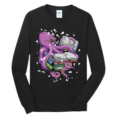 Reading Octopus Tall Long Sleeve T-Shirt