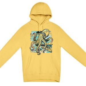 Retro Octopus Premium Pullover Hoodie