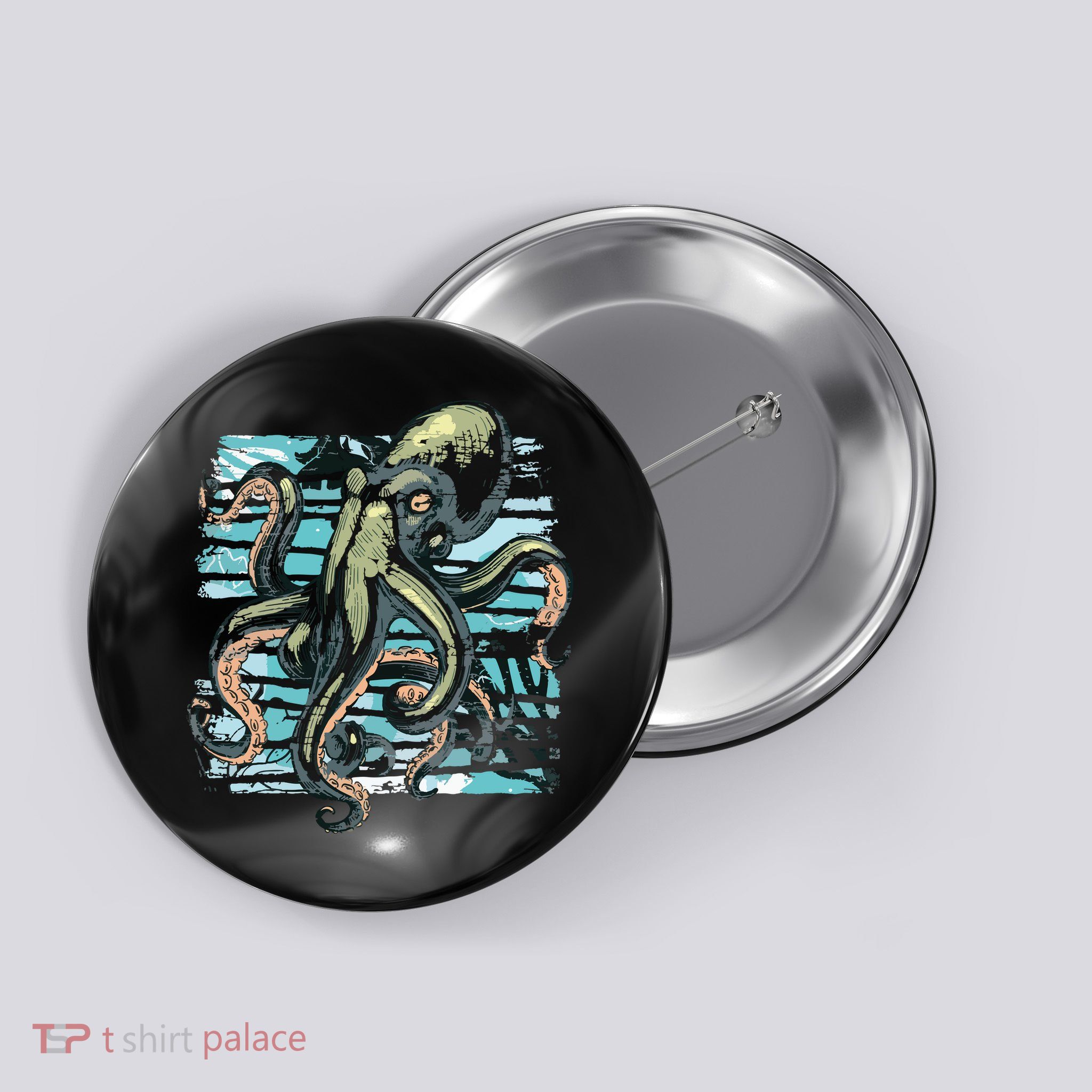 Retro Octopus Button