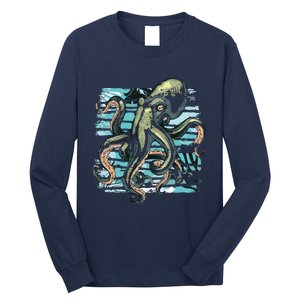 Retro Octopus Long Sleeve Shirt