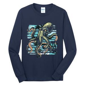 Retro Octopus Tall Long Sleeve T-Shirt