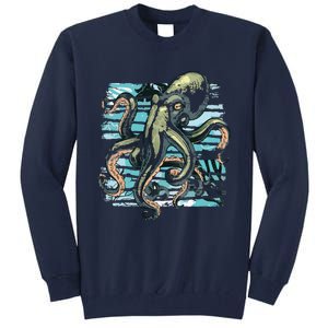 Retro Octopus Tall Sweatshirt