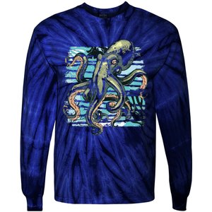 Retro Octopus Tie-Dye Long Sleeve Shirt