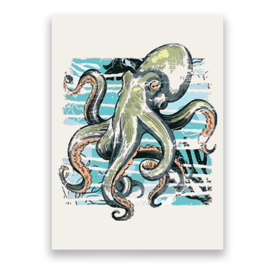 Retro Octopus Poster