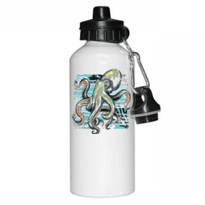 Retro Octopus Aluminum Water Bottle 