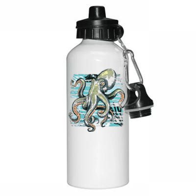 Retro Octopus Aluminum Water Bottle