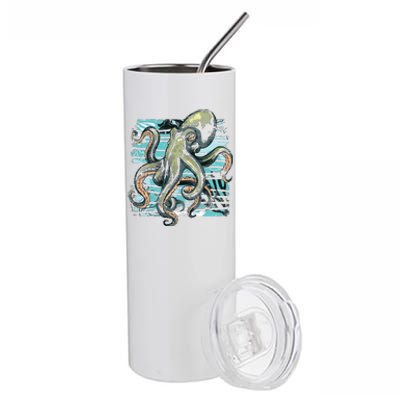 Retro Octopus Stainless Steel Tumbler