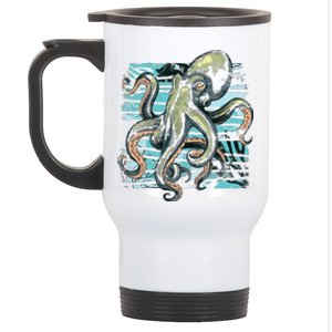 Retro Octopus Stainless Steel Travel Mug