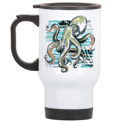 Retro Octopus Stainless Steel Travel Mug