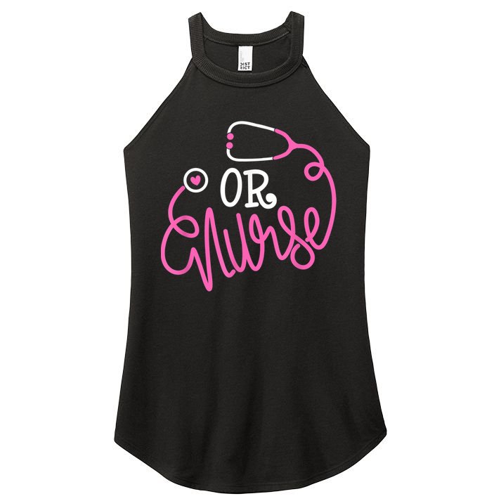 Registered Operating Room Nursing Stethoscope OR Nurse Women's Perfect Tri Rocker Tank