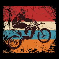 Retro Off Road Motorcycle Motocross Gift City Backpack