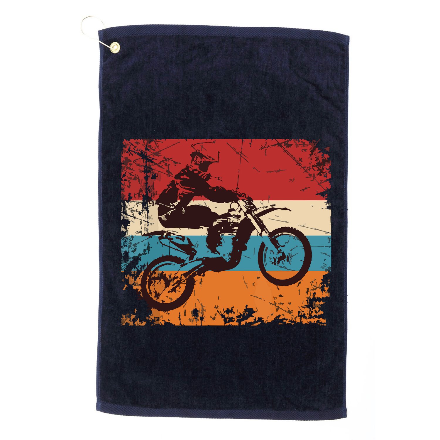Retro Off Road Motorcycle Motocross Gift Golf Towel
