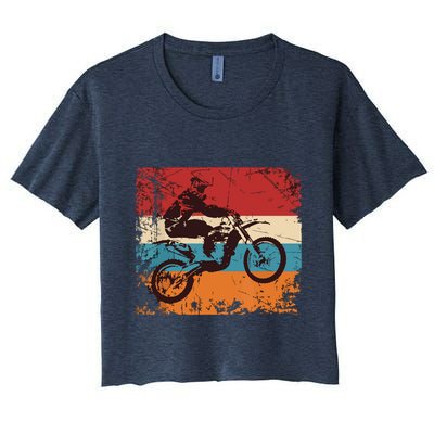 Retro Off Road Motorcycle Motocross Gift Crop Top