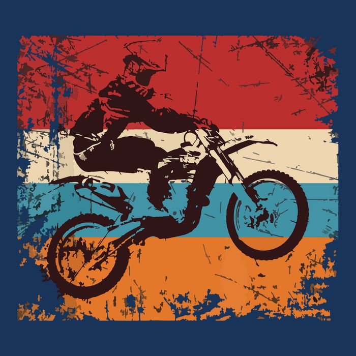 Retro Off Road Motorcycle Motocross Gift Kids T-Shirt