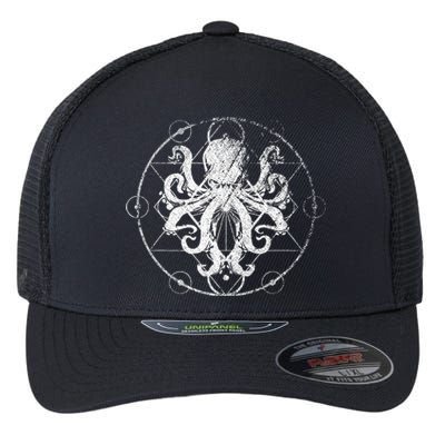 Retro Octopus Flexfit Unipanel Trucker Cap