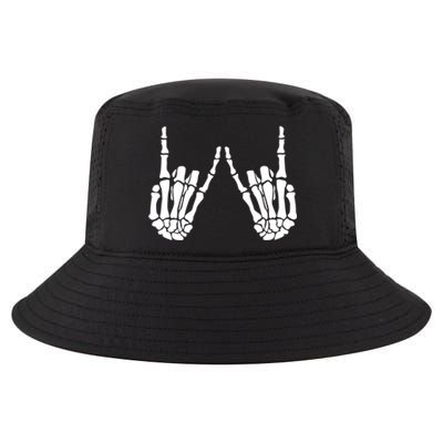 Rock On Rock Star Skeleton Hands Rocker Funny Halloween Cool Gift Cool Comfort Performance Bucket Hat