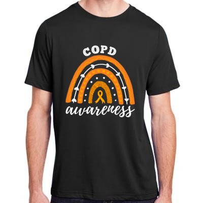 Rainbow Orange Ribbon Copd Awareness Gift Adult ChromaSoft Performance T-Shirt