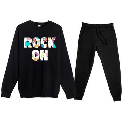 Rock On Rock Climbing Premium Crewneck Sweatsuit Set