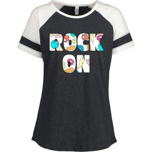 Rock On Rock Climbing Enza Ladies Jersey Colorblock Tee