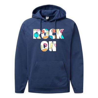 Rock On Rock Climbing Performance Fleece Hoodie