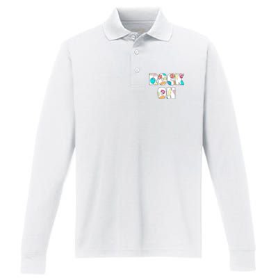 Rock On Rock Climbing Performance Long Sleeve Polo