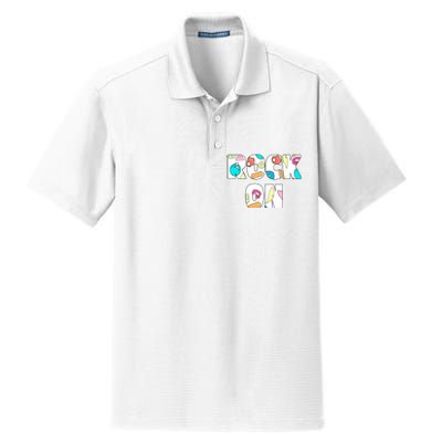 Rock On Rock Climbing Dry Zone Grid Polo