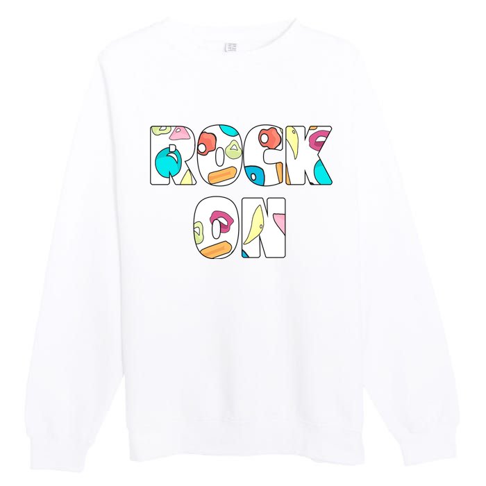 Rock On Rock Climbing Premium Crewneck Sweatshirt