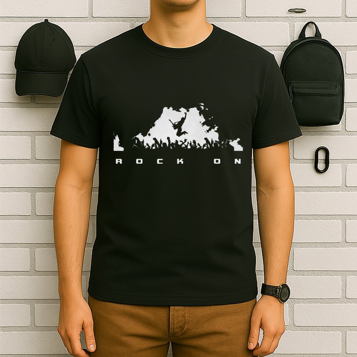 Rock On Rock And Roll Guitar Player T-Shirt