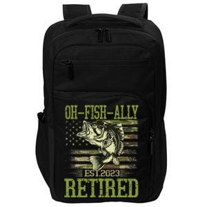 Retirement Ofishally Retired Camouflage Fishing Lovers Men Impact Tech Backpack