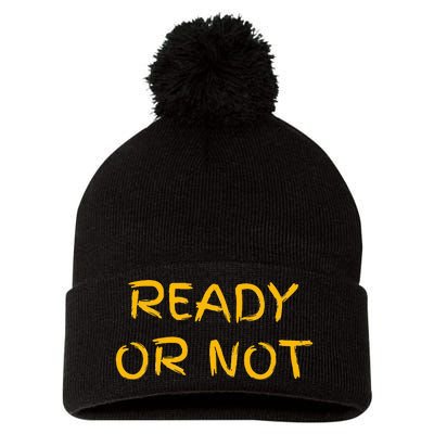 Ready O R Not Fugee Pom Pom 12in Knit Beanie