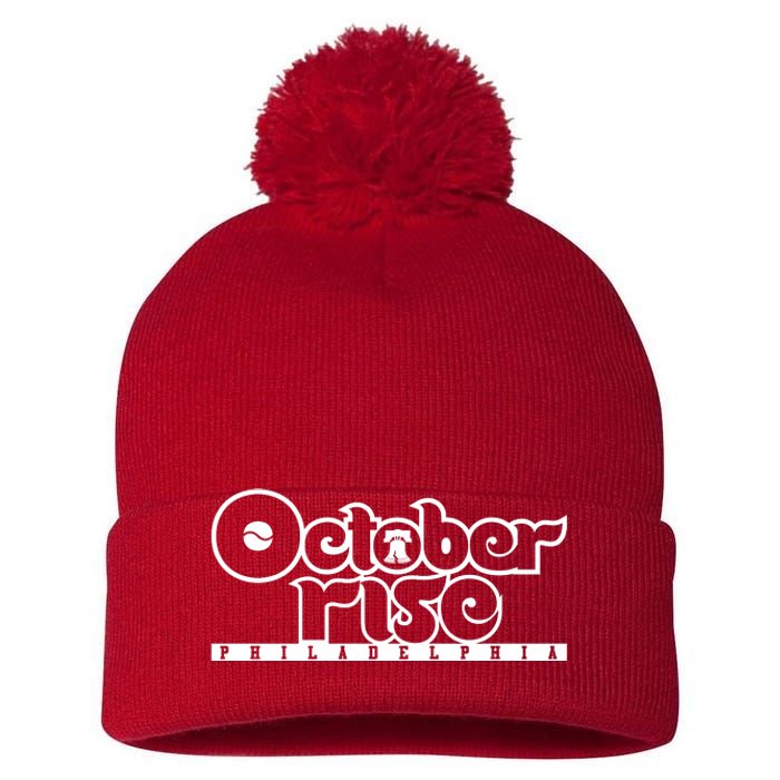 Red October Rise Philly Shirt Philadelphia Baseball Pom Pom 12in Knit Beanie