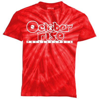 Red October Rise Philly Shirt Philadelphia Baseball Kids Tie-Dye T-Shirt