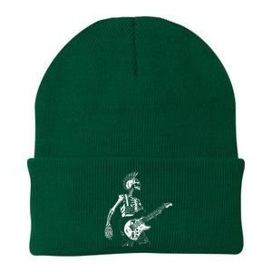 Rock On Rock Star Skeleton Playing Guitar Costume Knit Cap Winter Beanie