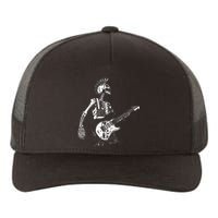 Rock On Rock Star Skeleton Playing Guitar Costume Yupoong Adult 5-Panel Trucker Hat