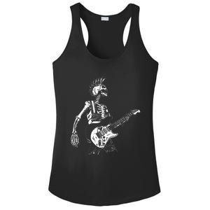 Rock On Rock Star Skeleton Playing Guitar Costume Ladies PosiCharge Competitor Racerback Tank