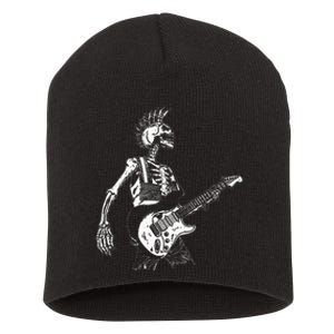 Rock On Rock Star Skeleton Playing Guitar Costume Short Acrylic Beanie