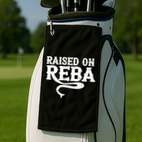 Raised On Reba Vintage Golf Towel
