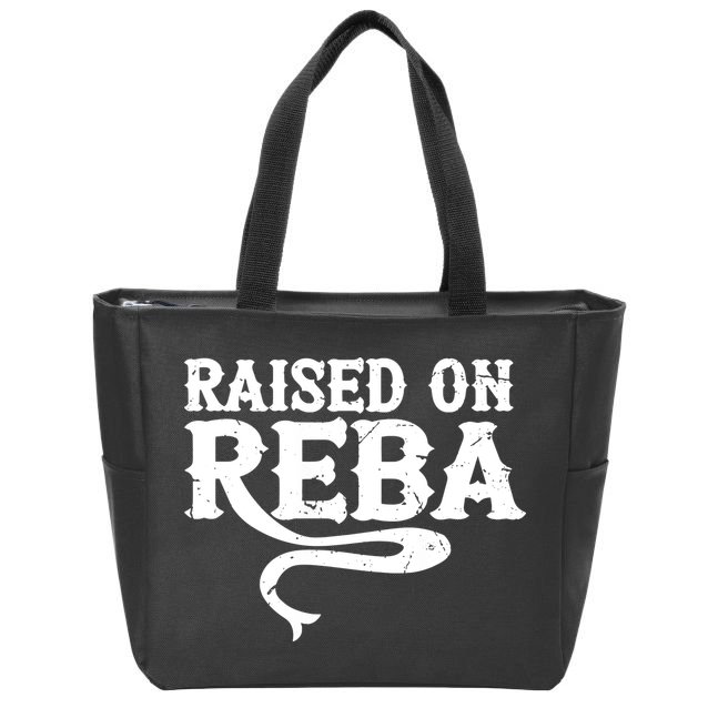 Raised On Reba Vintage Zip Tote Bag