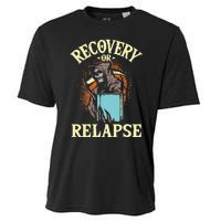 Recovery Or Relapse Sobriety Anniversary Sober NA AA Cooling Performance Crew T-Shirt